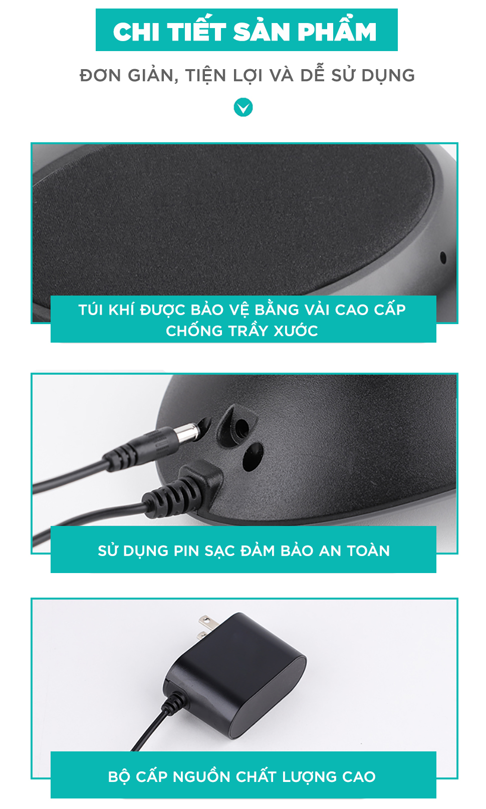 Máy Massage Lưng Trị liệu Cao Cấp KINGTECH KB-920 cấu tạo sản phẩm