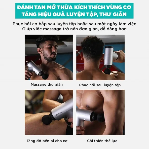 Súng Massage Cầm Tay Đa Năng KINGTECH KH-320 tập luyện thư giãn cơ