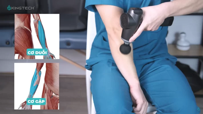 Cách sử dụng súng massage cho hội chứng khuỷu tay