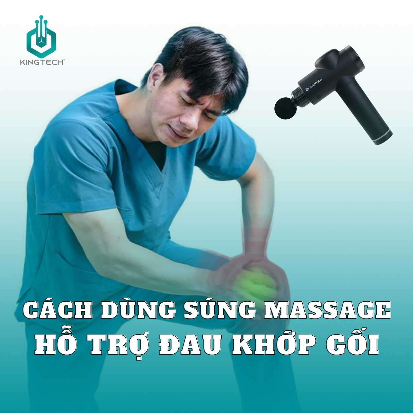 Cách dùng súng massage hỗ trợ đau khớp gối