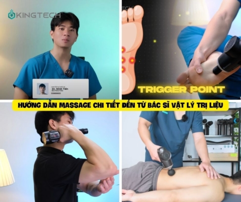 Cải thiện đau nhức cơ bắp bằng súng massage