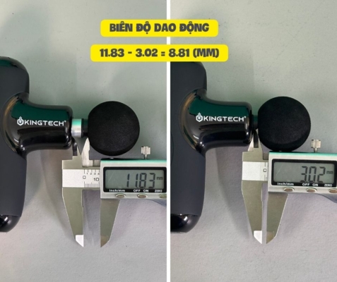 biên độ dao động súng massage mini A1