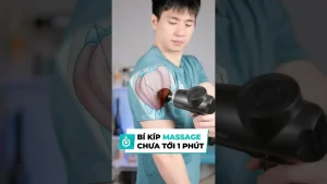 Bí kíp massage giảm nhức mỏi cổ vai gáy chưa tới 1 phút với súng massage KINGTECH MAX-1