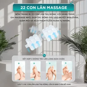 Bồn ngâm chân KINGTECH BM-400 với 22 con lăn bàn chân thụ động
