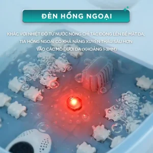 Bồn ngâm chân KINGTECH BM-400 với tính năng đèn hồng ngoại ánh sáng đỏ