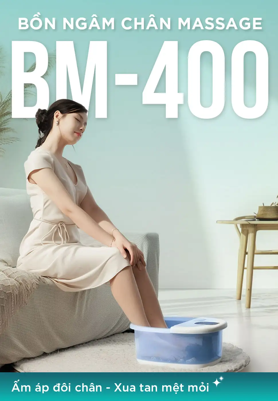 ảnh bìa thể hiện trải nghiệm bồn ngâm chân KINGTECH BM-400