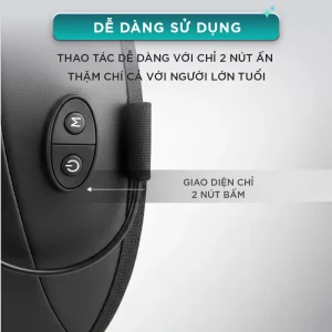 Giao diện điều khiển đệm massage KC-300 dễ sử dụng với 2 nút bấm, phù hợp cả với người lớn tuổi