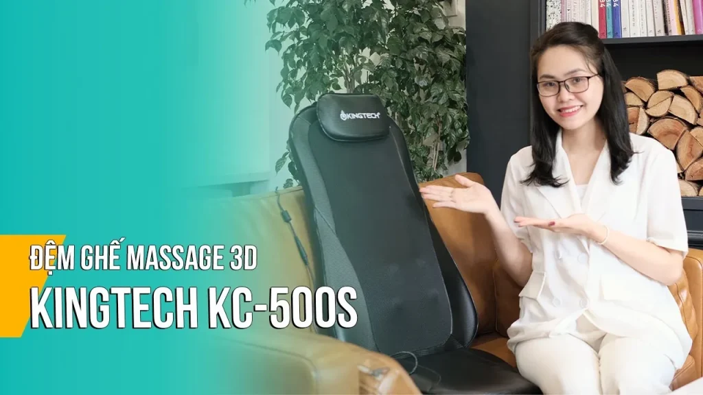  Đệm, Ghế Massage Toàn Thân 3D Cao Cấp KINGTECH KC-500S - Massage Thư Giãn, Giảm Đau Mỏi Toàn Lưng