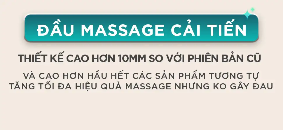 Đầu massage cải tiến của gối massage hồng ngoạiKINGTECH KP-315 với con lăn tự đảo chiều, tăng hiệu quả massage và hạn chế gây đau