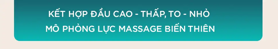 Đầu massage cải tiến của gối massage hồng ngoạiKINGTECH KP-315 với con lăn tự đảo chiều, tăng hiệu quả massage và hạn chế gây đau