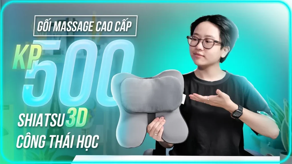 Gối Massage Hồng Ngoại Cao Cấp KINGTECH KP-500: Cải Tiến Cùng Thiết Kế Công Thái Học