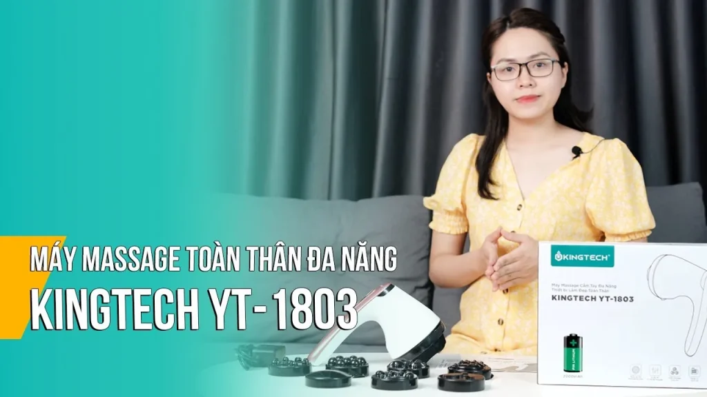 Máy Massage Cầm Tay KINGTECH YT-1803: Massage Toàn Thân, Giảm Đau Cơ, Cứng Khớp Cho Cổ, Vai Gáy