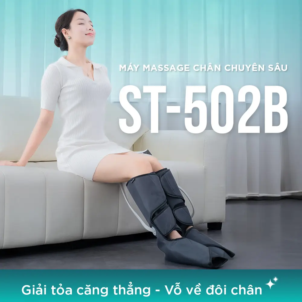 Máy massage chân chuyên sâu KINGTECH ST-502B giúp giải tỏa căng thẳng và vỗ về đôi chân