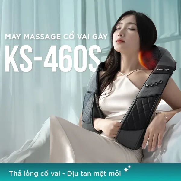 Máy massage cổ vai gáy KINGTECH KS-460S giúp thả lỏng cổ vai và dịu tan mệt mỏi