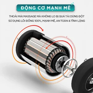 Máy massage cổ vai gáy KINGTECH KS-460S sử dụng động cơ mạnh mẽ, vận hành ổn định và an toàn khi massage