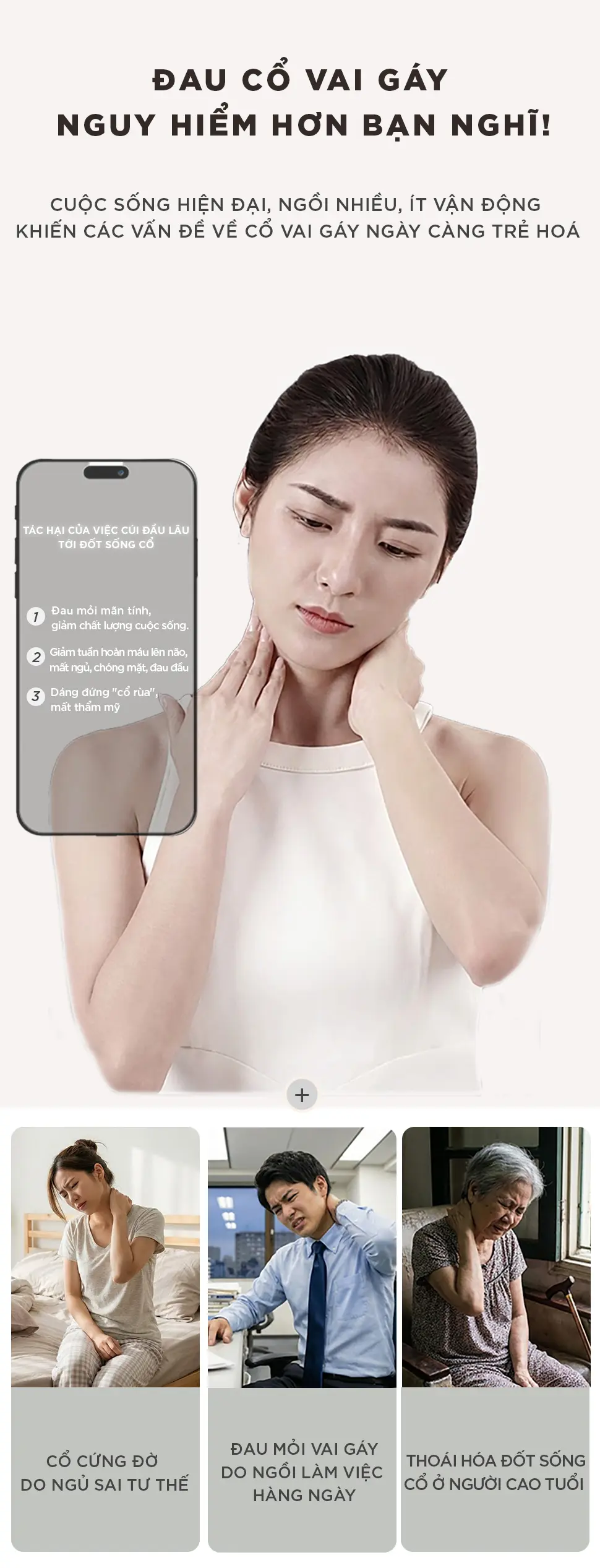 Các vấn đề đau cổ vai gáy thường gặp do ngồi sai tư thế, làm việc hằng ngày và thoái hóa đốt sống cổ