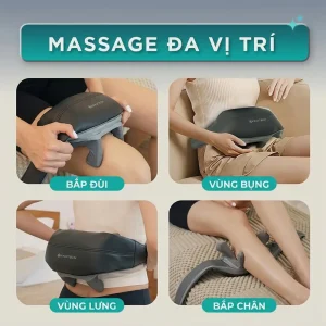 Máy massage KINGTECH S6 có thể massage nhiều vị trí như bắp đùi, vùng bụng, vùng lưng và bắp chân