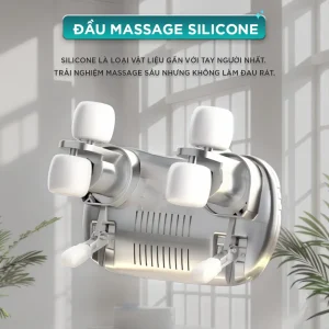 Máy massage cổ vai gáy KINGTECH S6 sử dụng đầu massage silicone mềm mại, cho cảm giác massage sâu nhưng êm ái