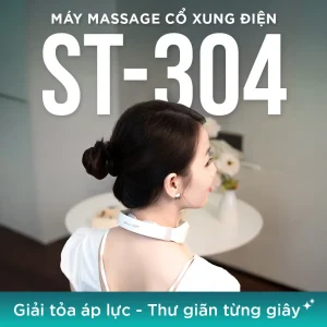 Máy massage cổ xung điện KINGTECH ST-304 giúp giải tỏa áp lực và thư giãn vùng cổ gáy
