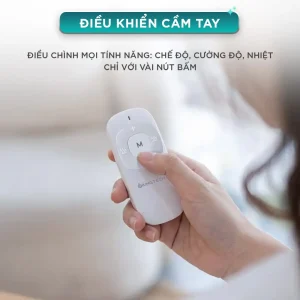 Máy massage cổ xung điện KINGTECH ST-304 có điều khiển cầm tay giúp chỉnh chế độ, cường độ và nhiệt dễ dàng