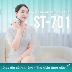 Máy massage đầu đa năng KINGTECH ST-701 giúp xoa dịu căng thẳng và thư giãn da đầu