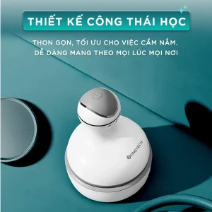 Máy massage đầu KINGTECH ST-701 thiết kế công thái học nhỏ gọn, dễ cầm nắm và tiện mang theo