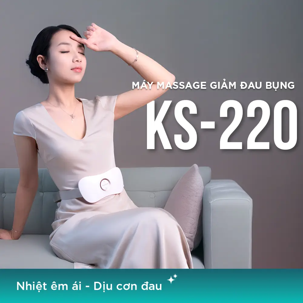 Máy massage giảm đau bụng kinh KINGTECH KS-220 giúp làm dịu cơn đau và mang lại cảm giác dễ chịu