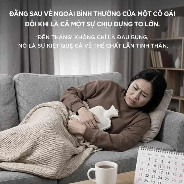 Máy Massage giảm đau bụng kinh KINGTECH KS-220 chườm túi nóng để giảm khó chịu