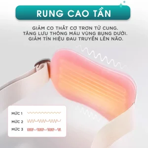 Máy massage giảm đau bụng kinh KINGTECH KS-220 tích hợp rung cao tần giúp giảm co thắt cơ và tăng lưu thông máu vùng bụng dưới