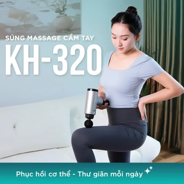 Súng Massage Cầm Tay KINGTECH KH-320 thư giãn, phục hồi mỗi ngày