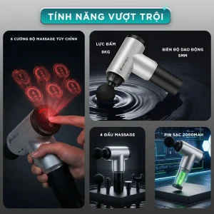 Súng Massage Cầm Tay KINGTECH KH-320 gồm nhiều tính năng vượt trội