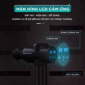 Súng Massage Cầm Tay KINGTECH KH-720 PRO màn hình LCD cảm ứng dễ sử dụng