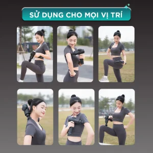 Súng Massage Cầm Tay KINGTECH KH-720 PRO sử dụng ở mọi vị trí