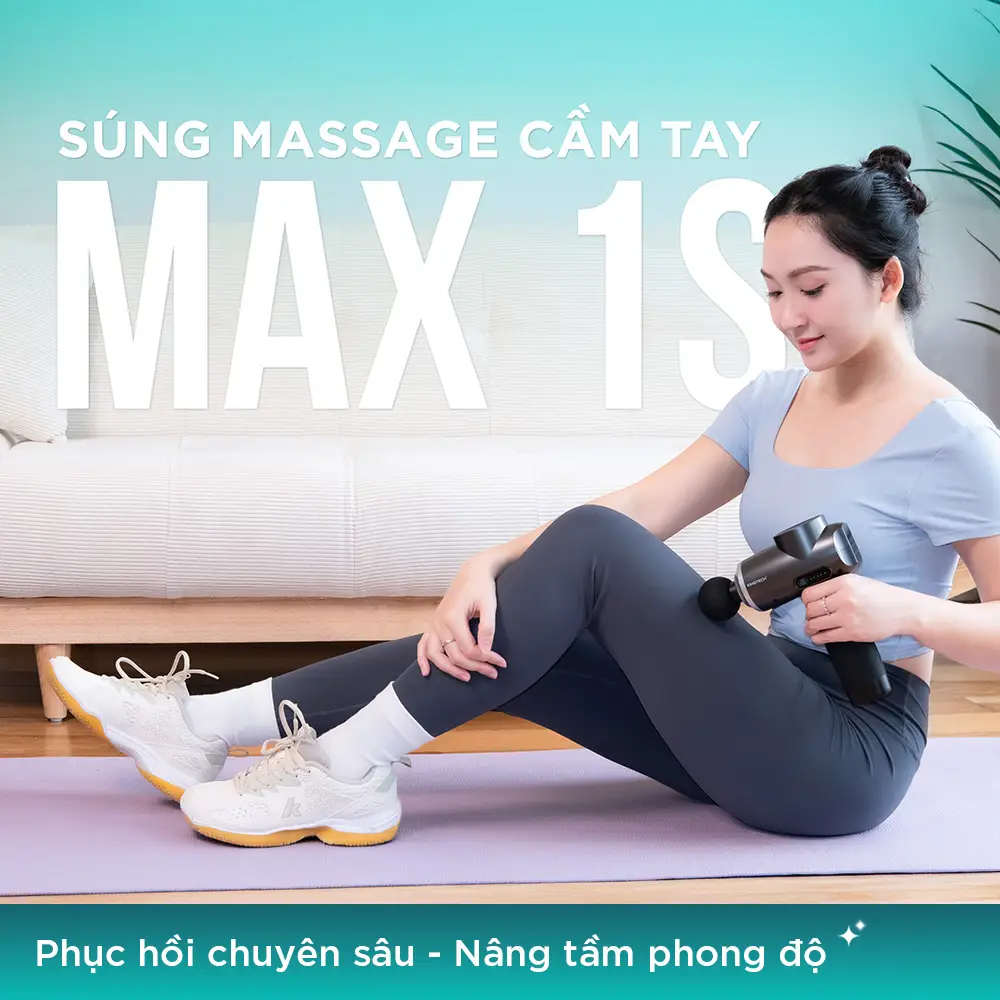 Súng Massage Cầm Tay KINGTECH MAX-1S phục hồi chuyên sâu