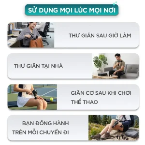 Súng Massage Cầm Tay KINGTECH MAX-1S sử dụng mọi nơi, mọi lúc