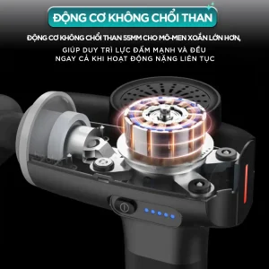 Súng Massage Cầm Tay KINGTECH MAX-1S sử dụng động cơ không chổi than