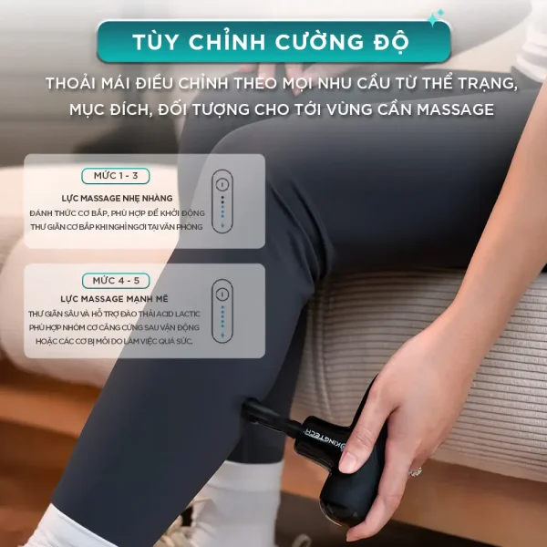 Súng Massage Cầm Tay Mini KINGTECH A1 với 5 mức cường độ tùy chỉnh