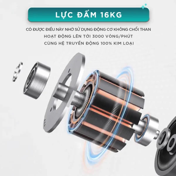 Súng Massage Cầm Tay Mini KINGTECH A1 có lực đấm 16kg