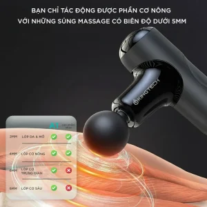 Súng Massage Cầm Tay Mini KINGTECH A1 tác động sâu vào mô cơ nằm sâu dưới da