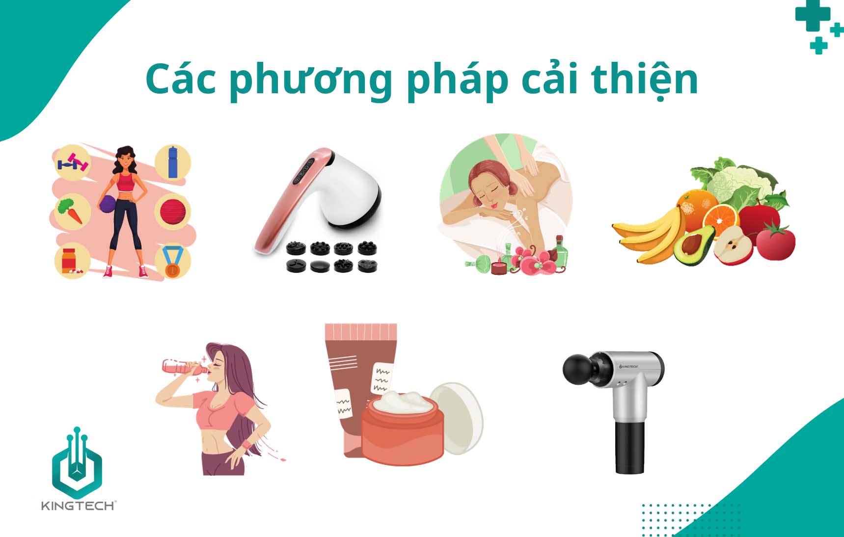 Cải thiện sần da vỏ cam bằng súng massage (Cellulite)