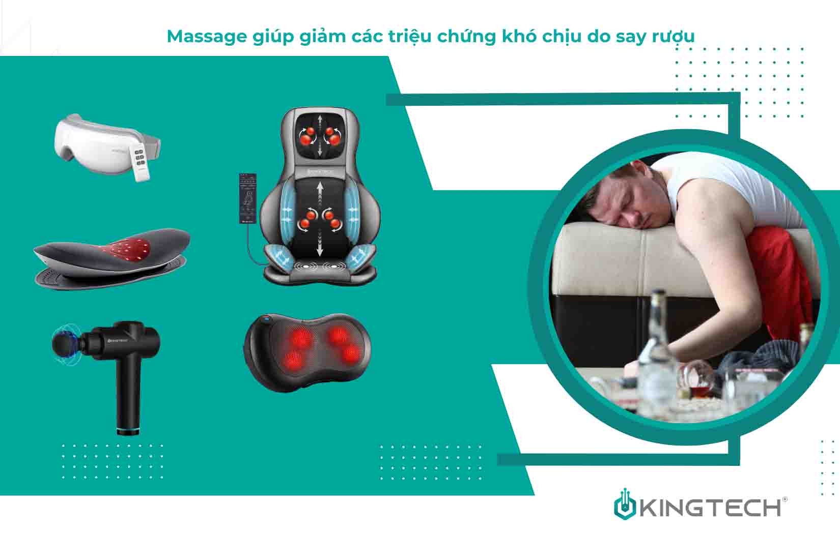 5 Cách đơn giản giảm các triệu chứng khó chịu do say rượu