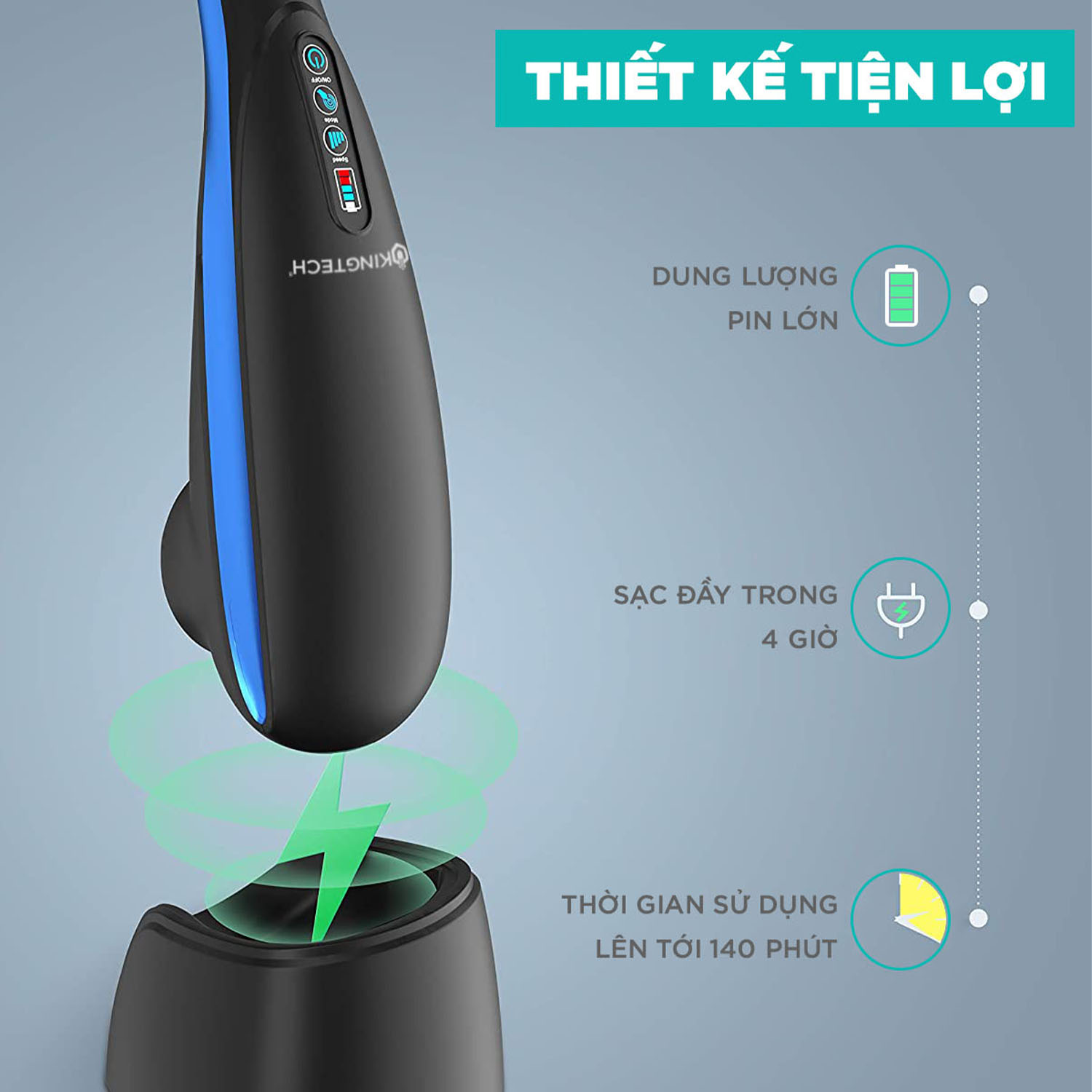 Máy massage cầm tay đa năng KINGTECH