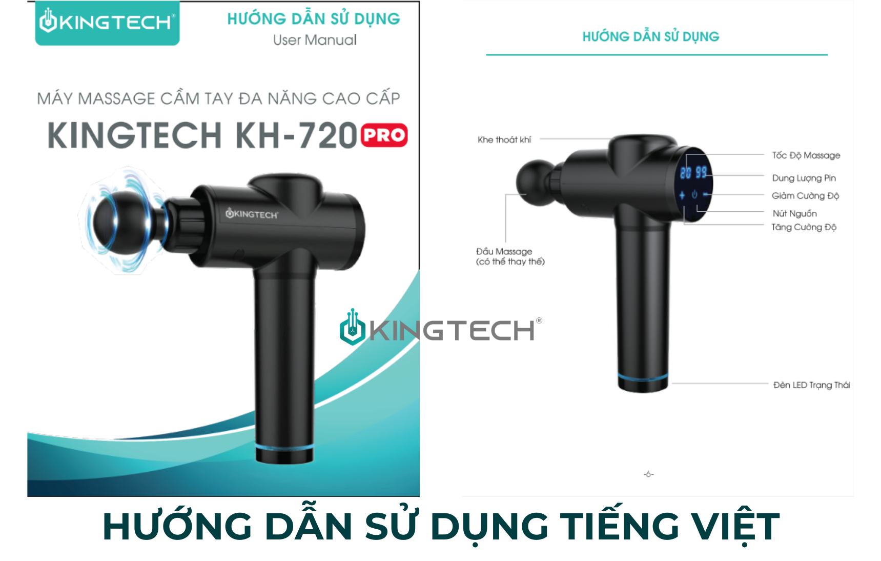 Đánh giá chi tiết súng massage Kingtech KH-720 pro