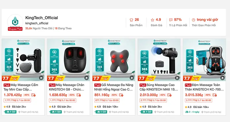 KINGTECH trên Shopee
