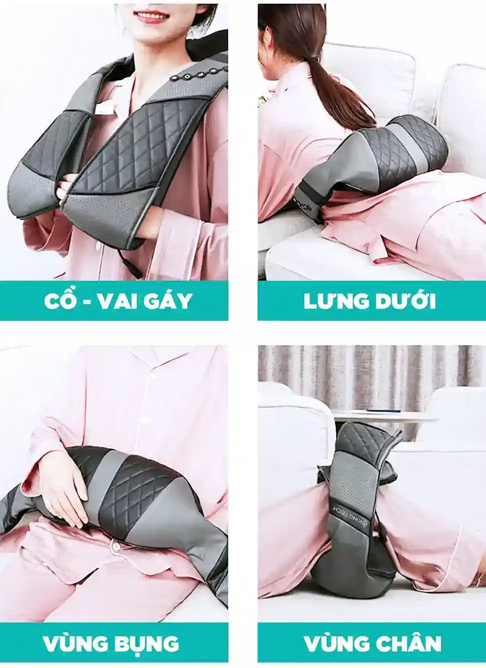 Máy Massage Cổ Vai Gáy Shiatsu Cao Cấp KINGTECH KS-460 sử dụng mọi mục đích