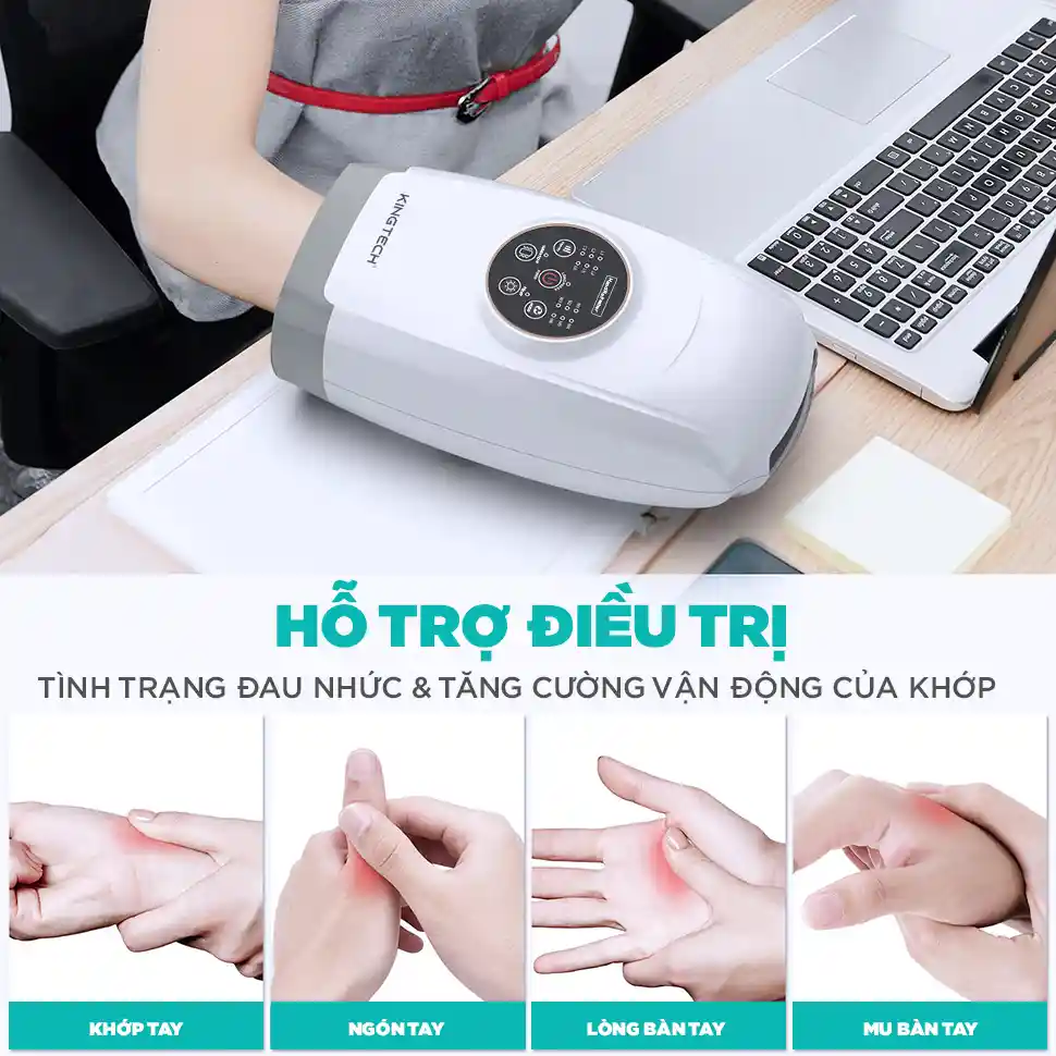Máy Massage Tay Chuyên Sâu KINGTECH KH-690 tang cường vận động khớp