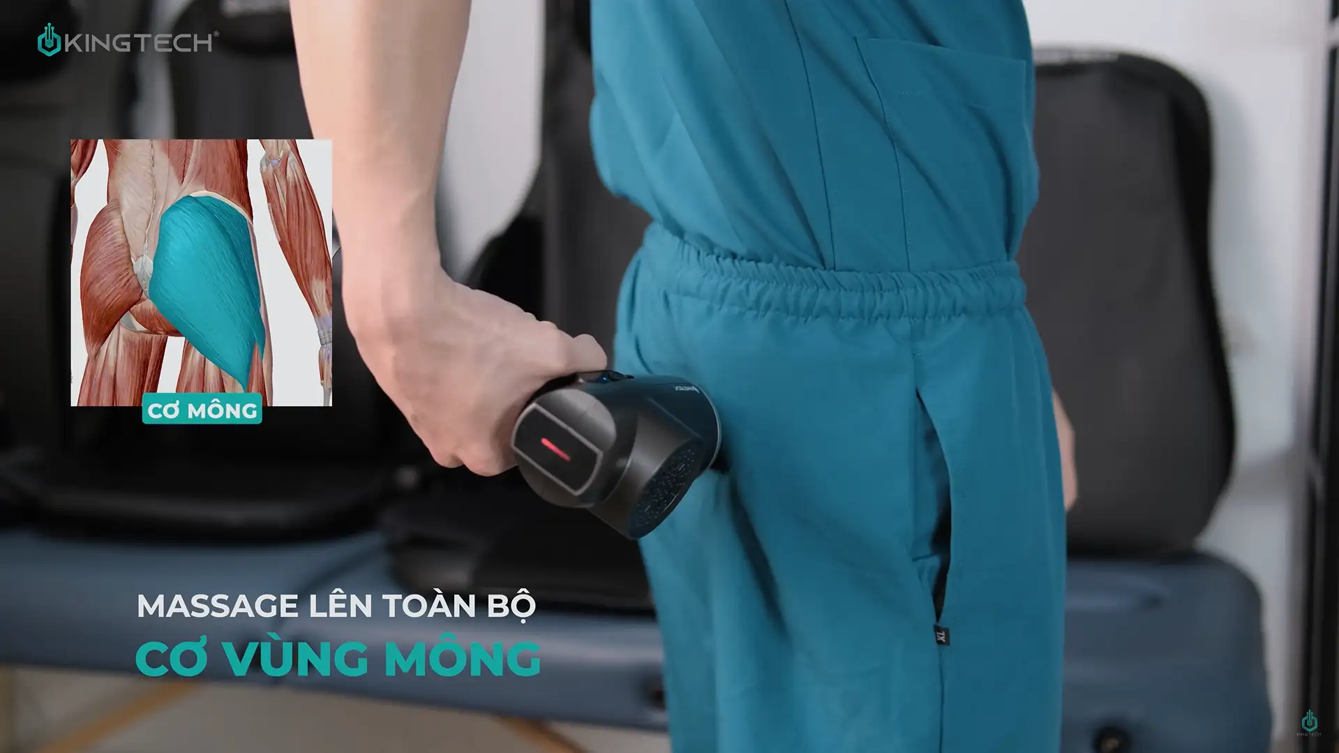 Cách sử dụng súng massage cho hội chứng cơ hình lê
