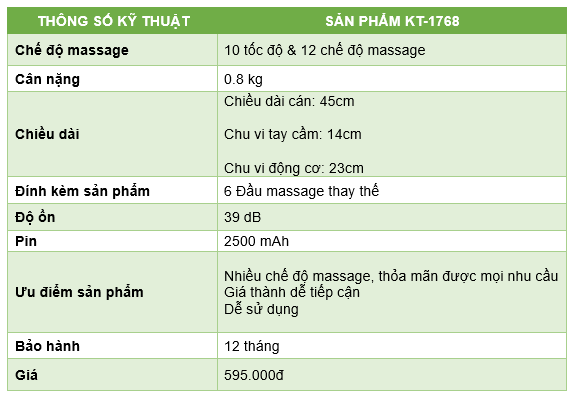 Máy massage cầm tay KT-1768