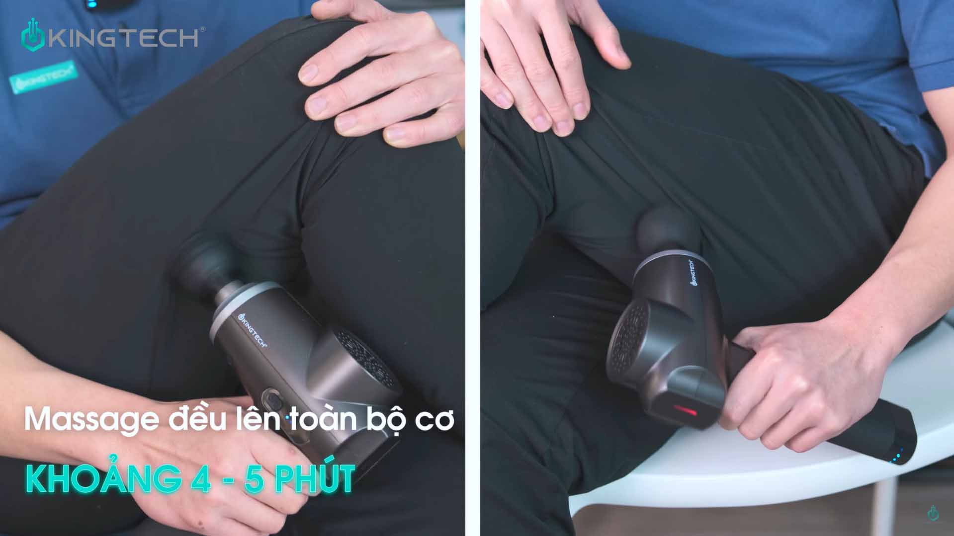Cách sử dụng súng massage hỗ trợ giảm đau đùi sau