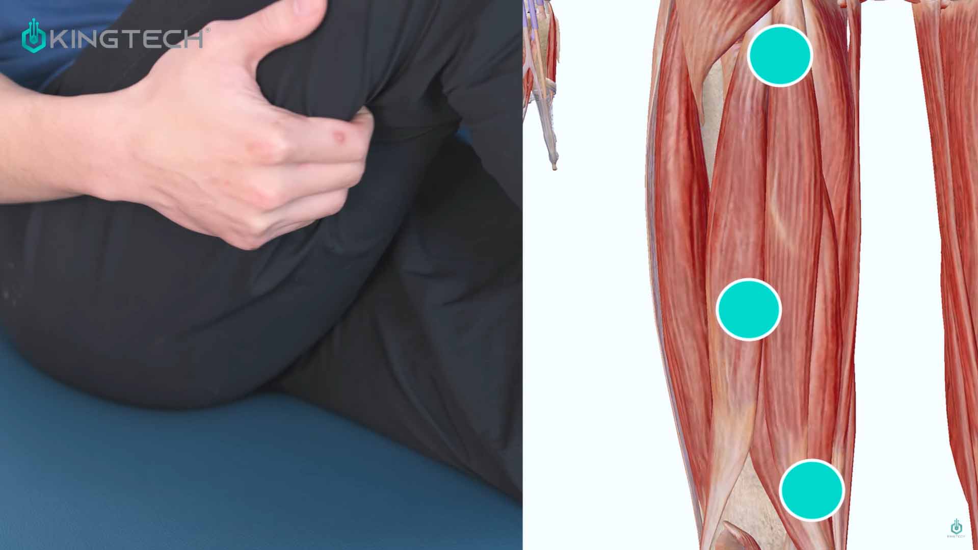 Cách sử dụng súng massage hỗ trợ giảm đau đùi sau
